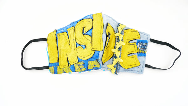 Reusable, Washable, Denim and Ikea Frakta Slogan Face Mask