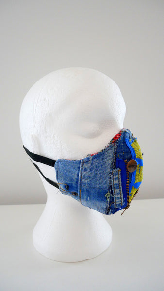 Reusable, Washable, Distressed Denim IKEA Face Mask