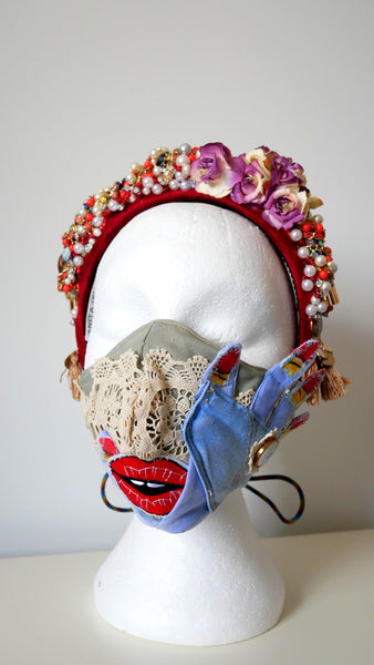 Reusable, Washable, Oh, No, You Didn't Denim Face Mask With Filter Pocket