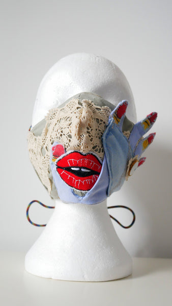 Reusable, Washable, Oh, No, You Didn't Denim Face Mask With Filter Pocket