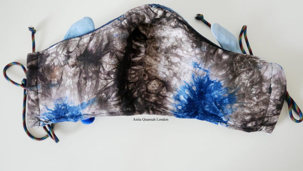 Reusable, Washable, Oh, No! What Have I Done?  Denim Face Mask With Lips