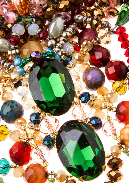 Sarai Multi Gemstone And Swarovski Crystal-Embellished Carnelian Fringe Collar Necklace