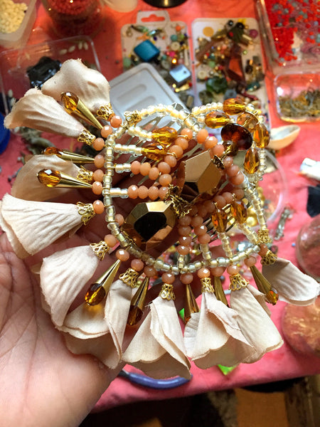 Shani Beaded Flower Hair Comb  By Anita Quansah London