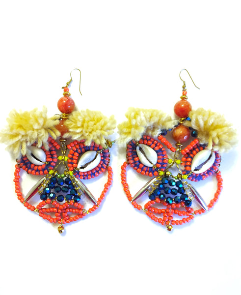Taya Beaded Mask Earrings