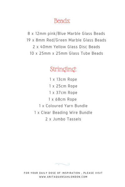 The Indah Multi-Beaded Cord Necklace Kit + Guide Advanced Level