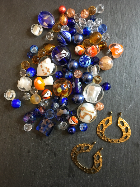 The Morning Glory Curated Bead and Brass Pendants Mix