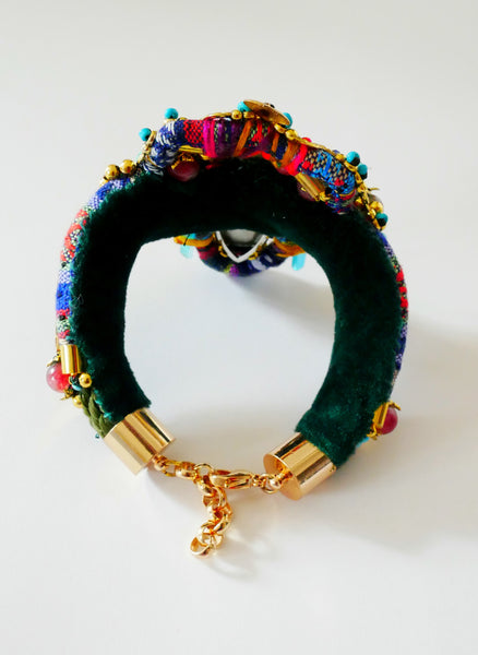 Nandita Swarovski Crystal and Gemstone Embellished Bracelet