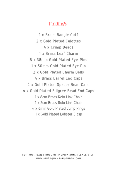 The Vani Multi Beaded-Embellished Cuff Jewellery Making Kit + Guide Intermediate Level