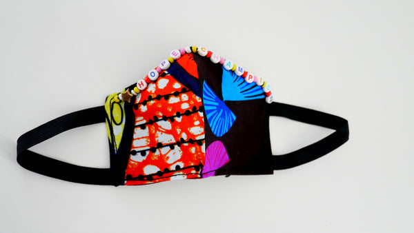 Two Sided African Print Washable, Reusable, Words of Affirmation Children's Face Mask