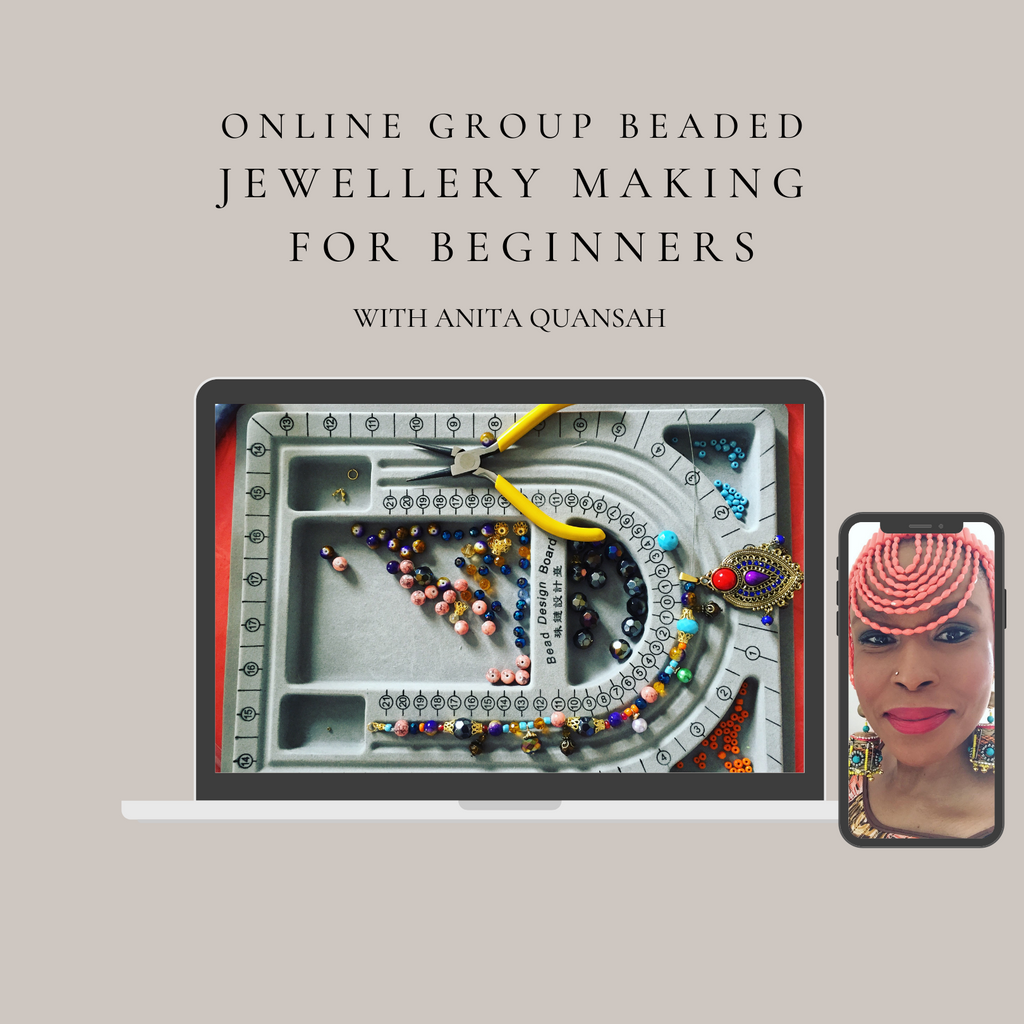 Virtual Group Beaded Jewellery Workshop Beginners Level