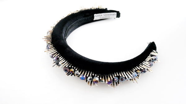 Vesta Beaded Spike Halo Headband