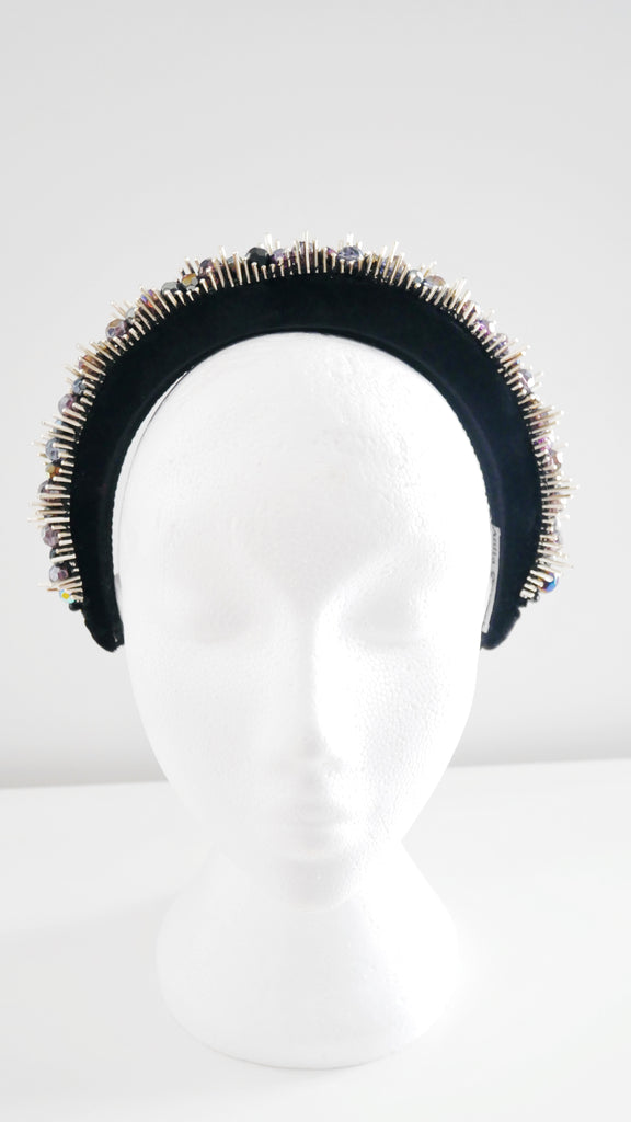 Vesta Beaded Spike Halo Headband