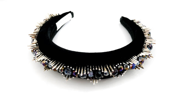 Vesta Beaded Spike Halo Headband