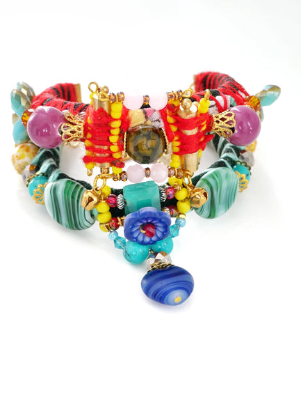 The Vani Multi Beaded-Embellished Cuff Jewellery Making Kit + Guide Intermediate Level