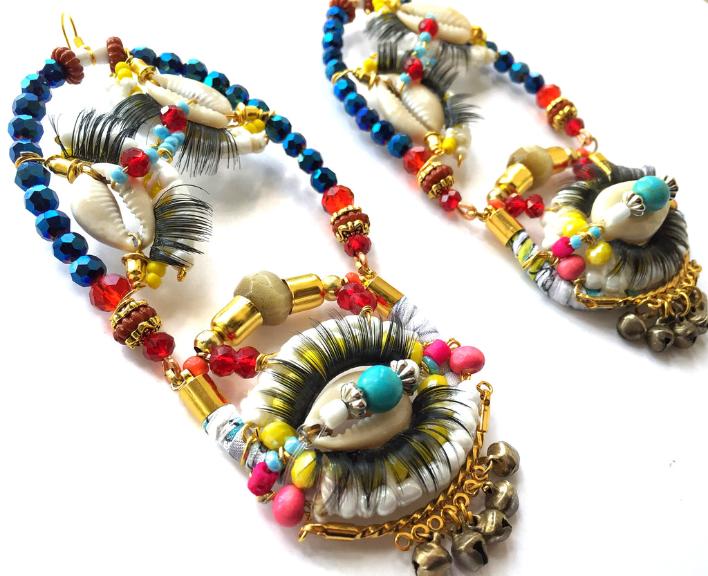 Orlina Beaded Statement Drop Earrings