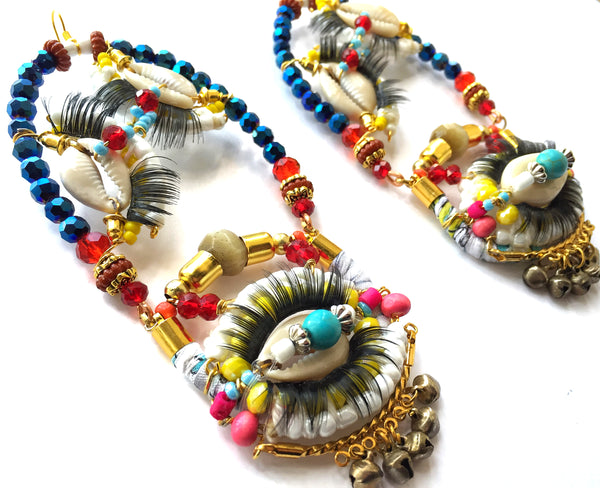 Orlina Beaded Statement Drop Earrings