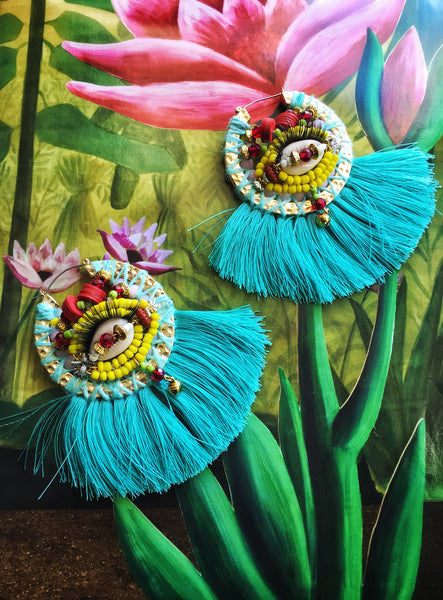 Tulay Embellished Statement Hoop Earrings