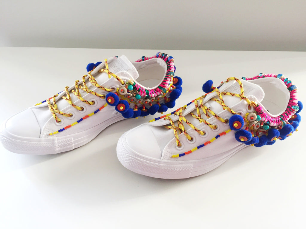 Lev Beaded Embellished Chuck Taylor All Star Low Top Converse