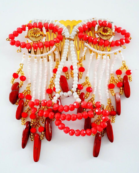 Bisa Beaded Teary-Eyed Hair Comb