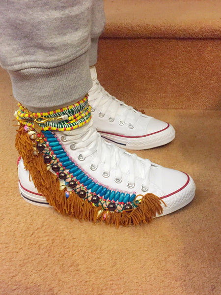 Ozias Beaded Custom Chuck Taylor All Star High Top Converse