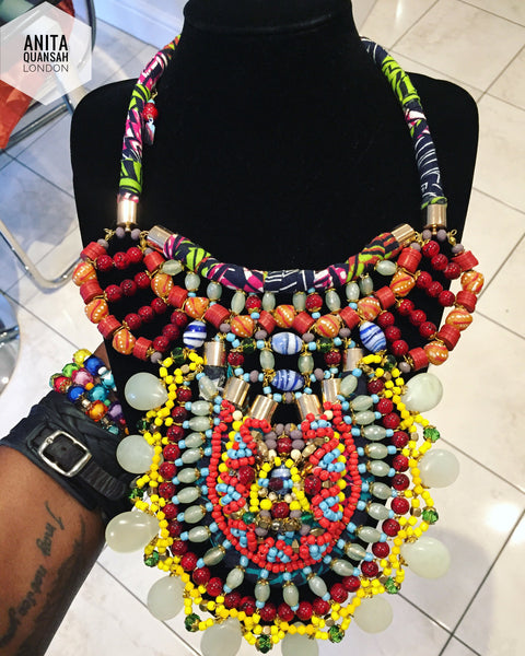 Lamia Beaded Gemstone Necklace