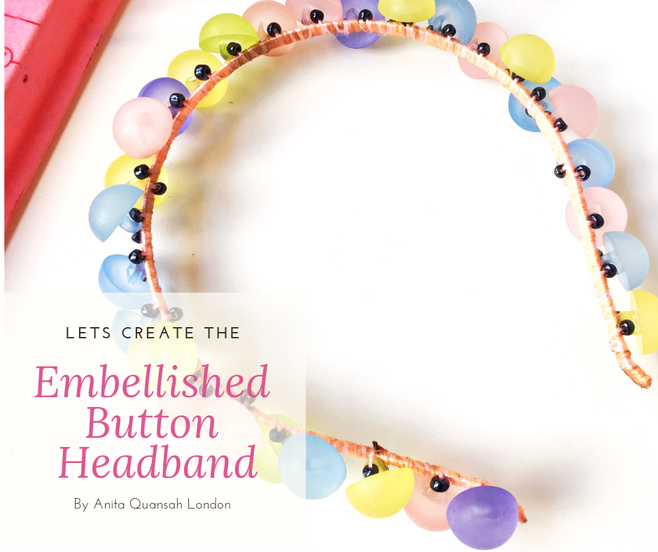 Button Embellished Headband - DIY Project For Girls