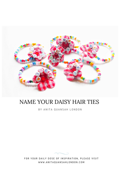 My Little Creator Name Your Daisy Personalised Beaded Hair Ties Kit!