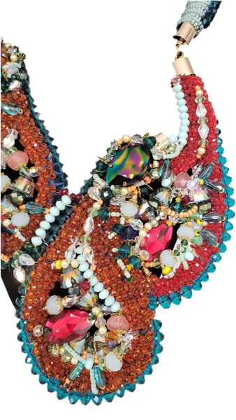 Cotia Swarovski Crystal-Embellished Multi-Gemstone Necklace