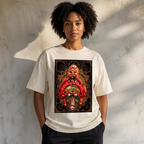Nne Mmuo Crowned Bone Colour T-Shirt