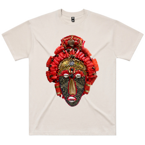 Nnenwanyi Crowned Unisex Bone Colour Oversized T-Shirt
