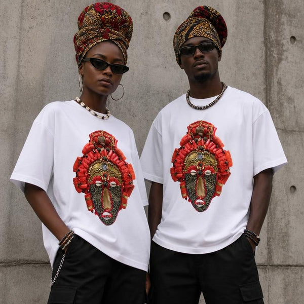 Nnenwanyi Crowned Unisex White Oversized T-Shirt