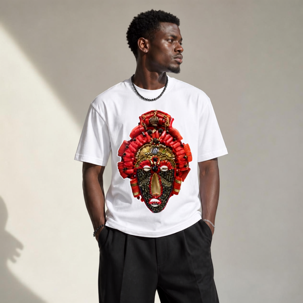 Nnenwanyi Crowned Unisex White Oversized T-Shirt
