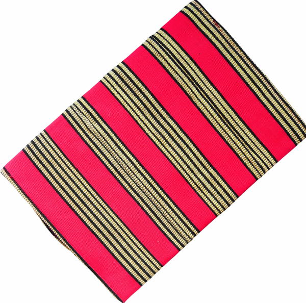 Olaedo Pink Black and Gold Striped Aso-Oke Clutch Bag/Tablet and iPad Sleeve