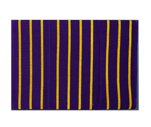 Olaedo Upcycled Purple and Gold Striped Aso-Oke Clutch Bag Tablet Sleeve