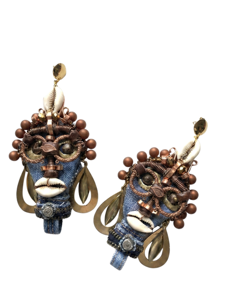 The Bantu Knot Queen Mother Statement Earrings