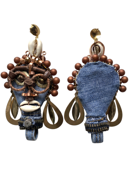 The Bantu Knot Queen Mother Statement Earrings
