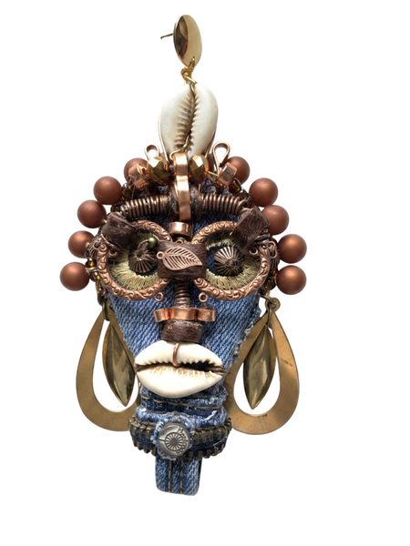 The Bantu Knot Queen Mother Statement Earrings