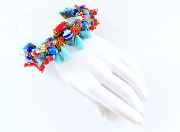 Greer Embellished Multi-Beaded Bracelet