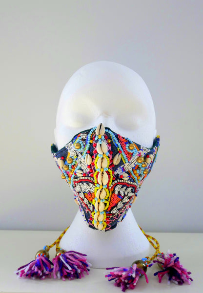 Anwuli Embellished African Inspired Beaded Art Face Mask