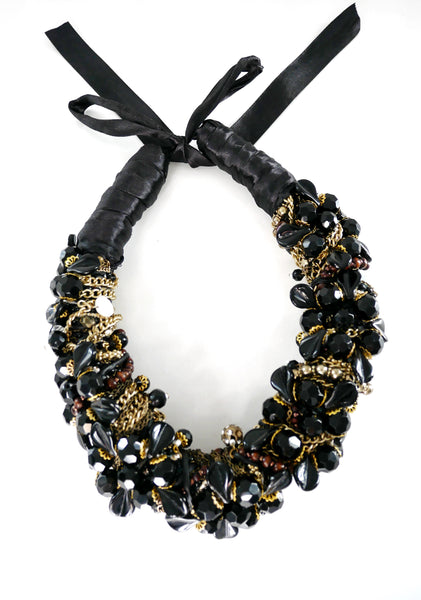 Anthea Flower- Cluster Multi-Beaded Necklace by Anita Quansah London