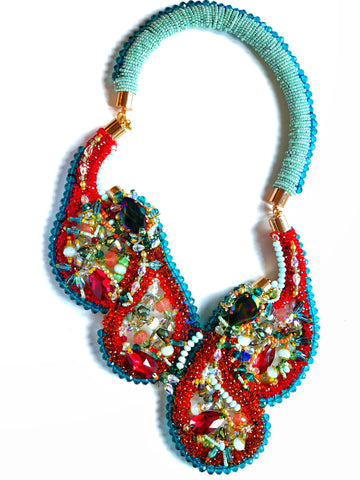 Cotia Swarovski-Embellished And Gemstone Necklace