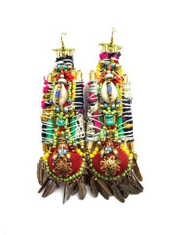 Adsila Embellished Charm Earrings