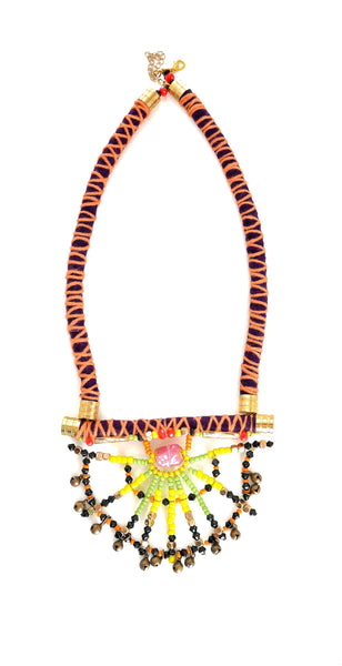 Mohini Beaded Embellished Cord Necklace