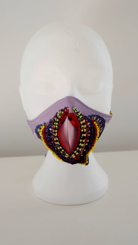 LIMITED EDITION INA PRINT BEADED FACE MASK