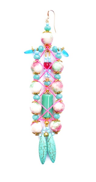 Phaedra Gemstone-Embellished Ladder Drop Earrings