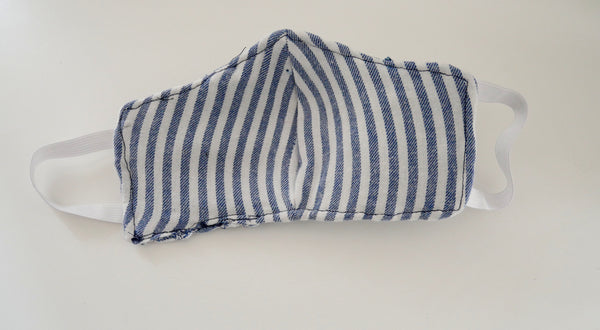 Reusable, Washable, Distressed, Denim, And Cotton Weave Face Mask