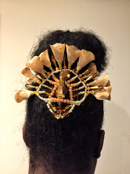 Shani Beaded Flower Hair Comb  By Anita Quansah London