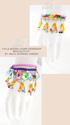 The Tayla Multi-Beaded Embellished Friendship Bracelets Kit + Guide Beginners and Intermediate Level