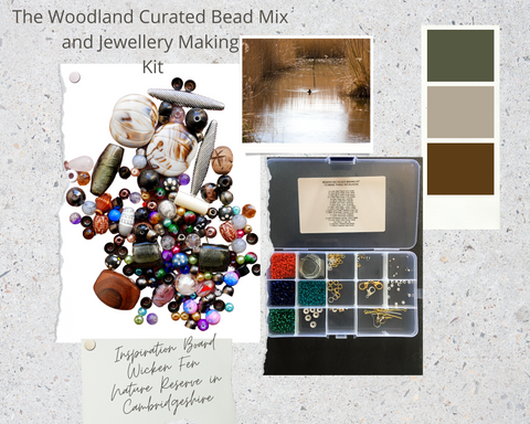 The Woodland Curated Bead Mix and Jewellery Making Kit