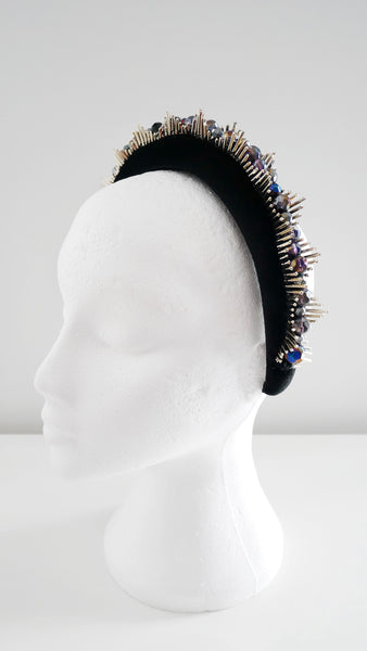 Vesta Beaded Spike Halo Headband
